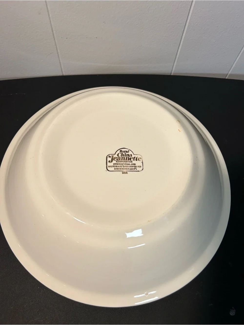 Vintage Royal China Jeannette Blue Floral Ceramic Serving Bowl Baking Microwave